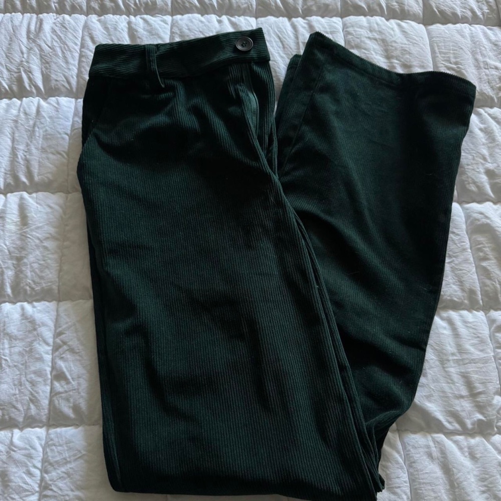 Cider Deep Green Corduroy Pants